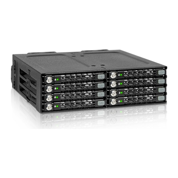 Backplane IcyDock 8x6,3cm SATAI-III in 1x5,25" keylocks