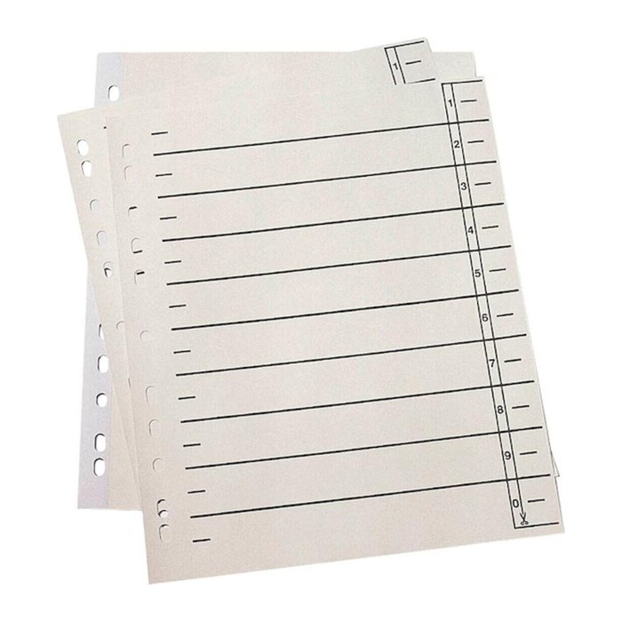 Wekre Trennblätter DIN A4 1-10 chamois, 180 g/m², 50 Blatt