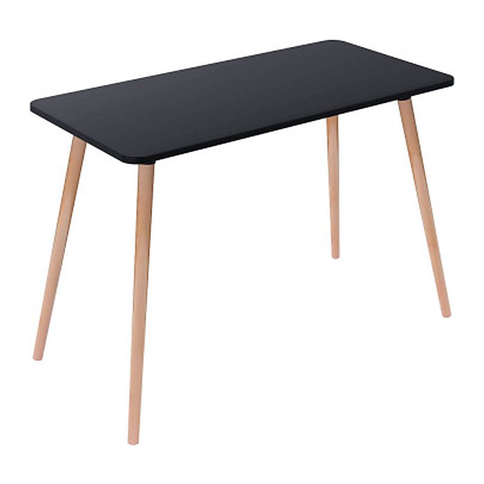 PAPERFLOW easyHome HOP Schreibtisch schwarz rechteckig, 4-Fuß-Gestell buche 114,0 x 60,0 cm