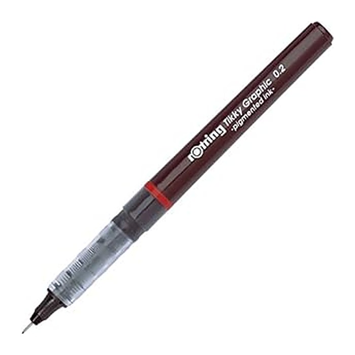 ROTRING Feinfaserschreiber Tikky Graphic 0,2mm Schwarz 1 Stk