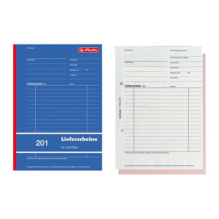 herlitz Lieferschein mit Empfangsschein Formularbuch 201, 1 St.
