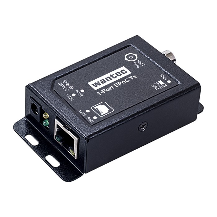 Wantec 2wIP E Adapter PoE-BNC-Client/Empfänger 1-Port