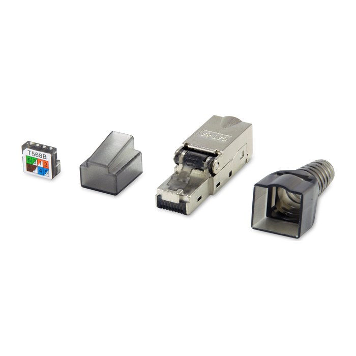 Equip Stecker Cat6a geschirmt RJ45 wzf. 5Stk silber