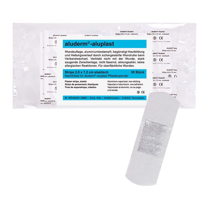 aluderm Pflaster 1009912 weiß 2,5 x 7,2 cm, 30 St.