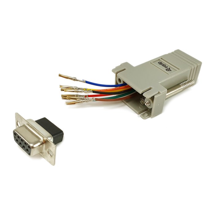 Equip Adapter DB9 Serial->RJ45 Bu/Bu 8Pin grau Polybeutel