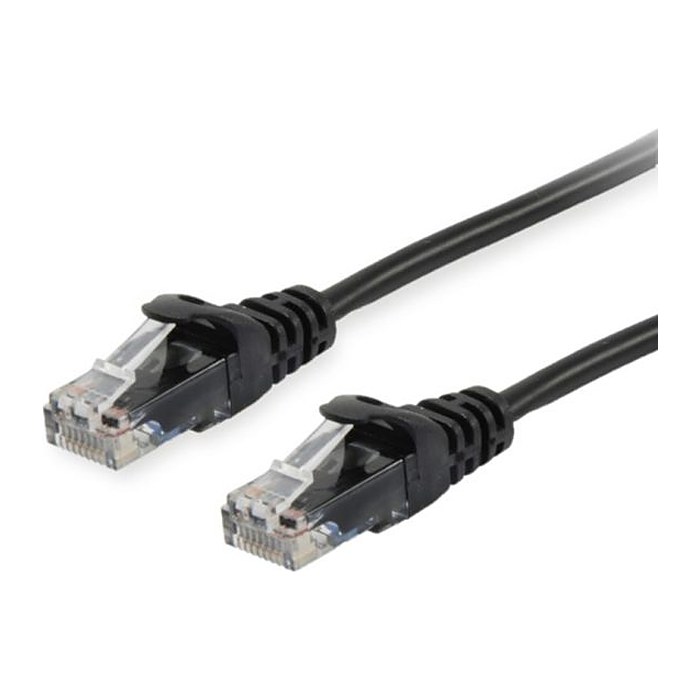 Equip Patchkabel Cat6 U/UTP 2xRJ45 0.15m schwarz PVC Polybeutel