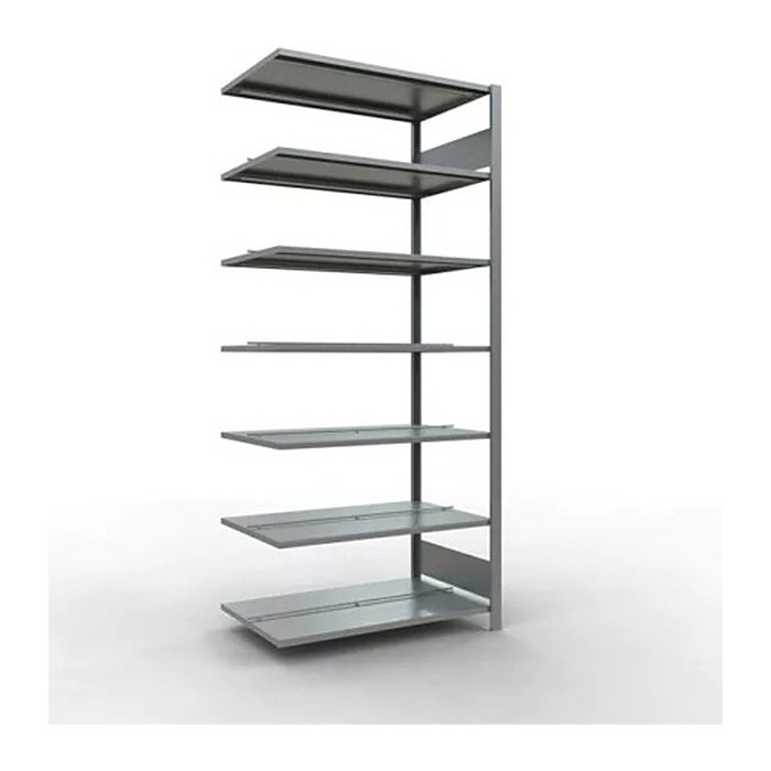 SCHULTE Anbau-Schwerlastregal MULTIplus 150 17752 silber 100,0 x 60,0 x 230,0 cm