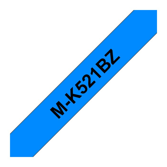 brother Schriftband M-K M-K521 MK521BZ, 9 mm, schwarz auf blau, 1 St.