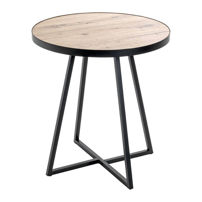 HAKU Möbel Beistelltisch rund MDF-Platte bergen-eiche 48,0 x 48,0 x 52,0 cm, 1 St.