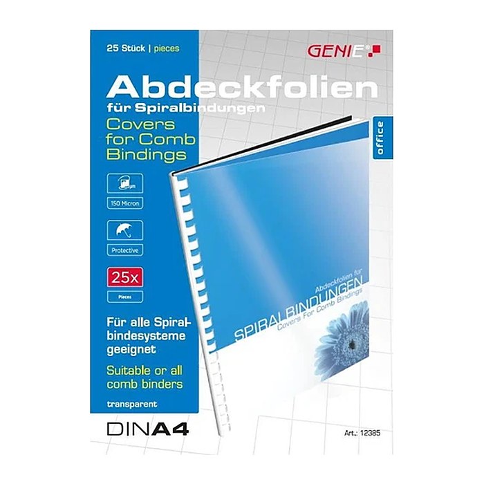 GENIE Transparente Deckblätter A4 25 Stk