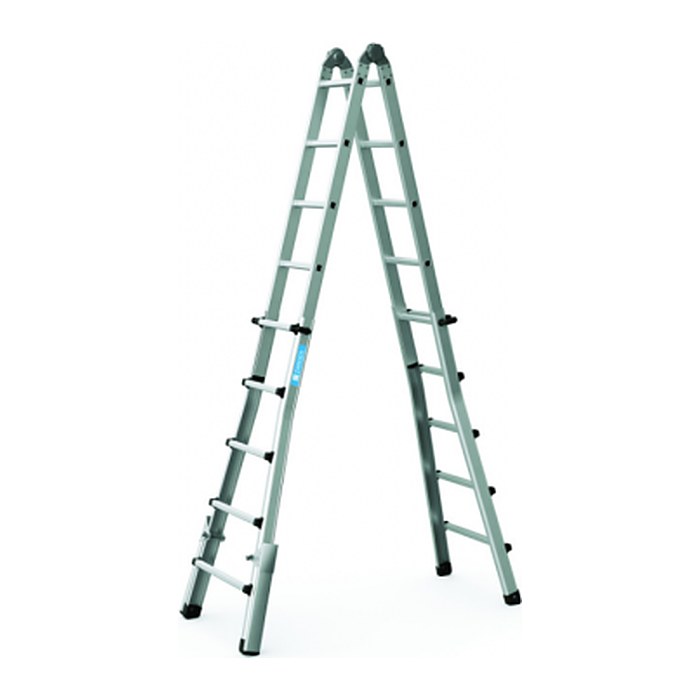 ZARGES Vielzweckleiter Variotec V silber 4x 5 Sprossen, H: 529,0 cm