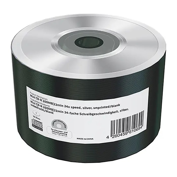 MediaRange CD-R 200MB 50pcs unbedruckt/blank silber (Shrink)