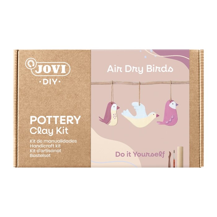 JOVI Modelliermasse DIY Air Dry Vögel mehrfarbig