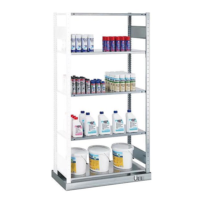 SCHULTE Anbauregal MULTIplus 150 14945 silber 100,0 x 50,0 x 200,0 cm