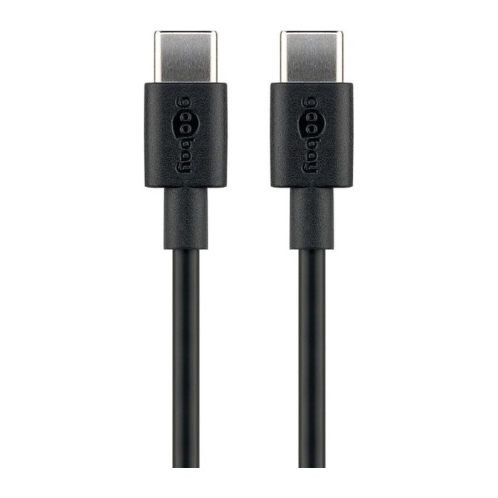goobay USB C 2.0 Kabel 0,5 m schwarz, 1 St.