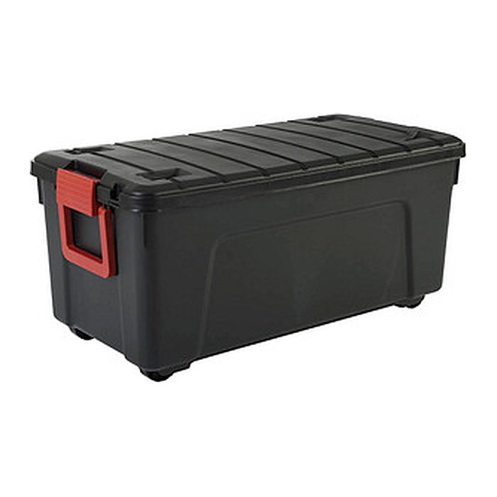 IRIS Ohyama Multi Aufbewahrungsbox 75,0 l schwarz, rot 39,5 x 78,0 x 35,0 cm, 1 St.
