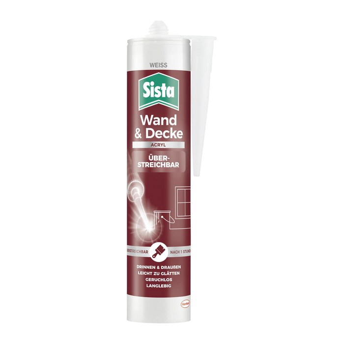 Sista Wand & Decke Maleracryl Dichtstoff Acryl weiß 280,0 ml