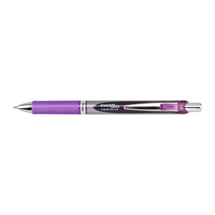 Pentel EnerGel BL80-VX Gelschreiber lila/silber 0,5 mm, Schreibfarbe: lila, 1 St.
