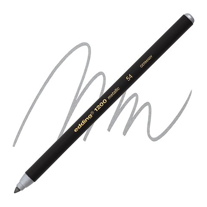 edding 1200 metallic colourpen Filzstift silber, 1 St.