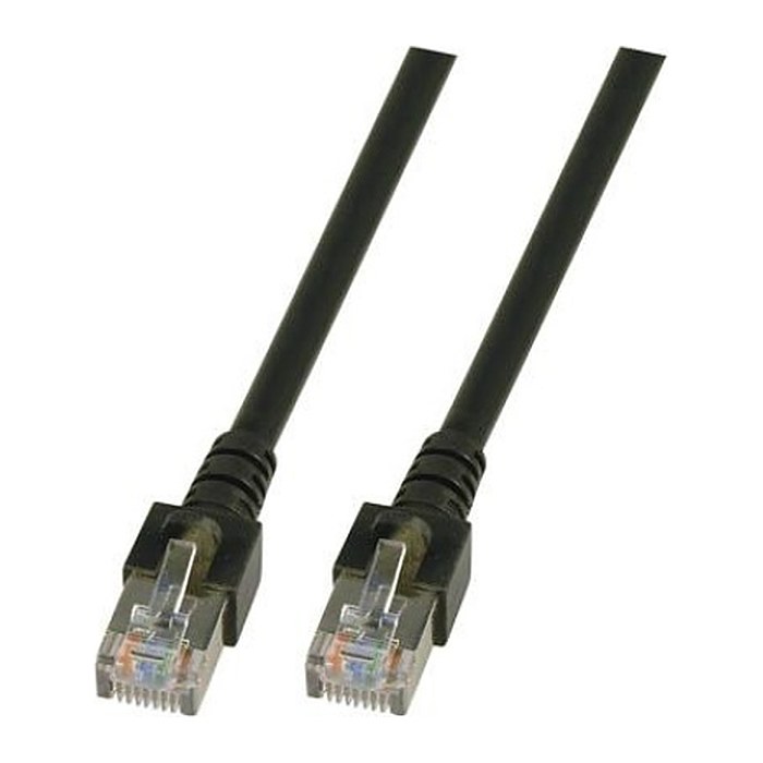 EFB RJ45 Patchkabel SF/UTP Cat.5e PVC CCA 0.50m schwarz