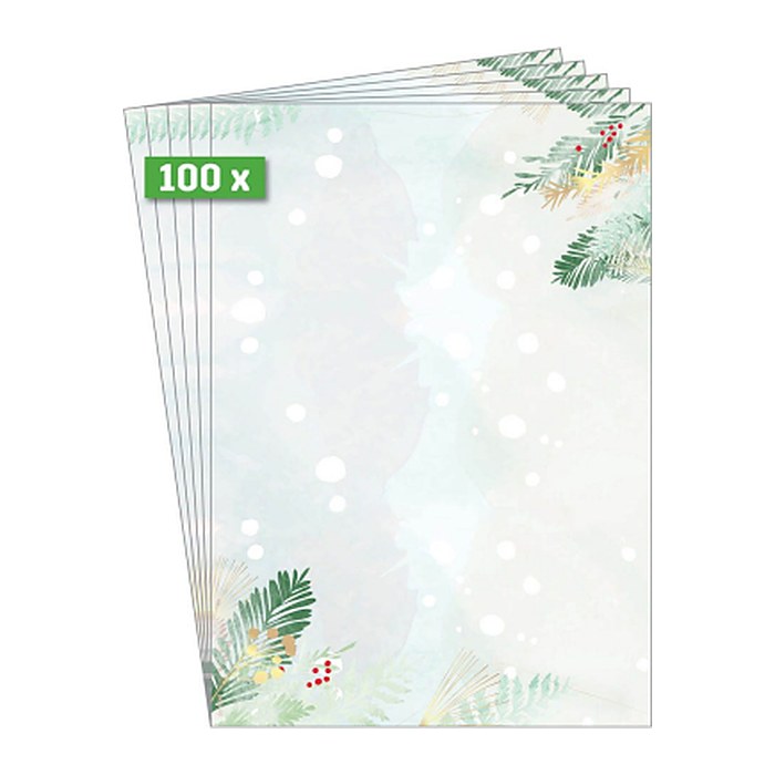 SIGEL Weihnachtsbriefpapier Christmas Forest Motiv DIN A4 90 g/qm 100 Blatt