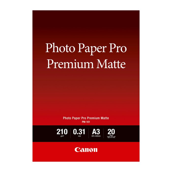 Canon Fotopapier PM-101 DIN A3 matt 210 g/qm 20 Blatt