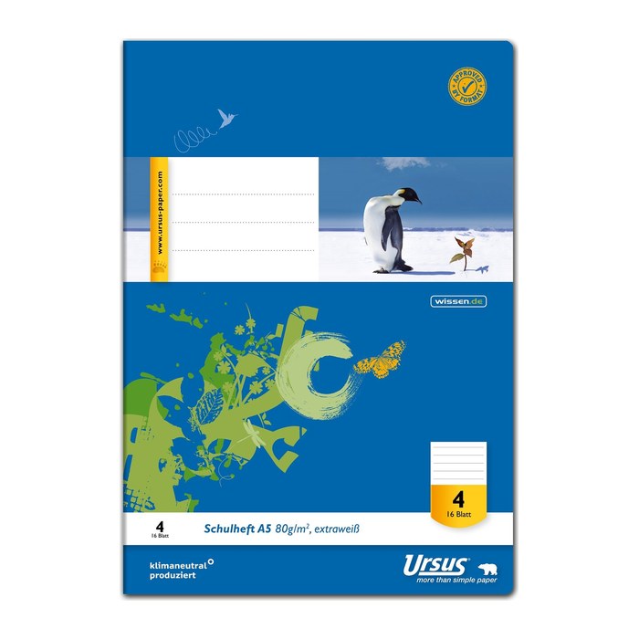 Staufen® Schulhefte Lineatur 4 liniert DIN A5 ohne Rand, 16 Blatt, 10 St.