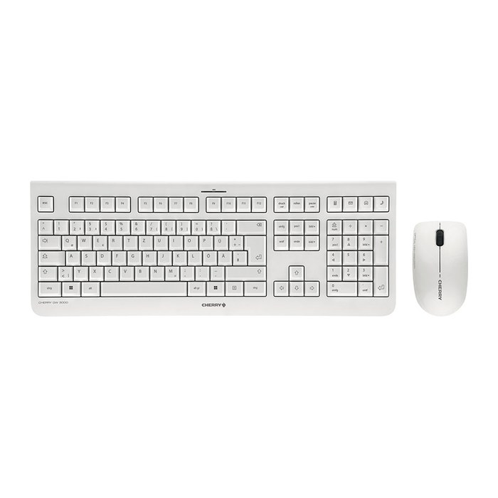 CHERRY DW 3000 Tastatur-Maus-Set kabellos grau