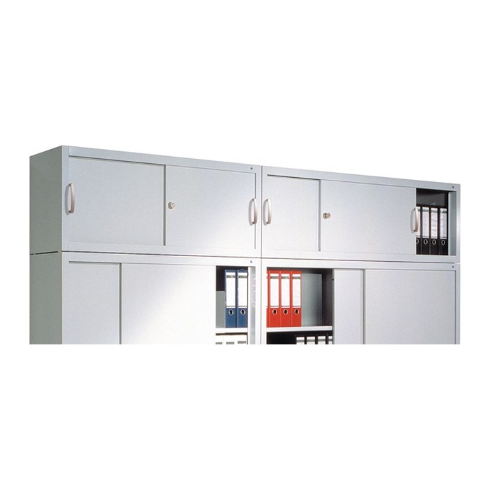 CP Aufsatz-Schiebetürenschrank C 2000 Acurado, 2144-00 S10033 lichtgrau, enzianblau keine Fachböden 160,0 x 40,0 x 50,0 cm