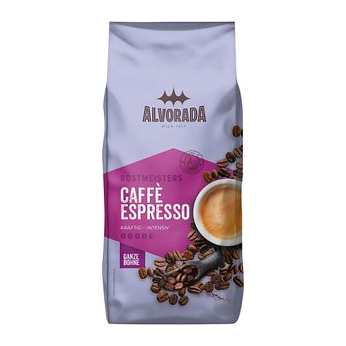 ALVORADA Caffé Espresso Kaffeebohnen, Arabica- und Robustabohnen kräftig, 1 kg