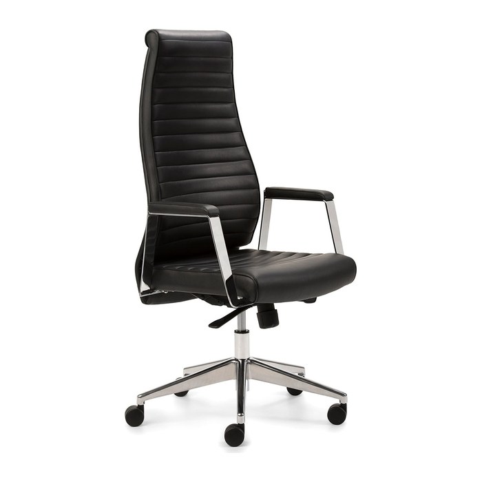 Mayer Chefsessel myDELUXE, 2491 Leder schwarz, Gestell alu