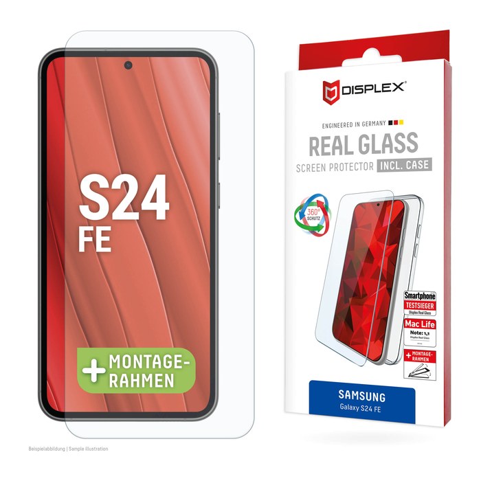 DISPLEX® Real Glass Schutz-Set für Samsung Galaxy S24 FE