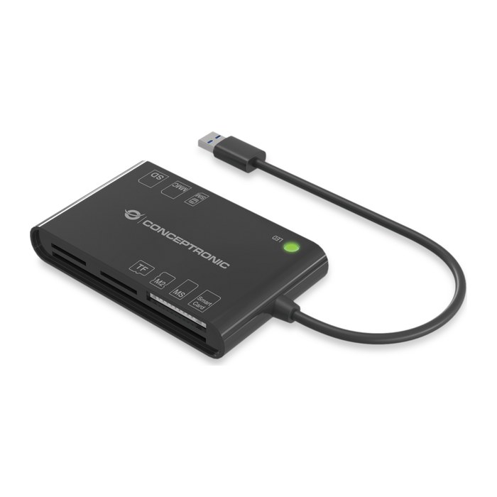 CONCEPTRONIC Kartenleser USB-A2.0->7-in-1 schwarz