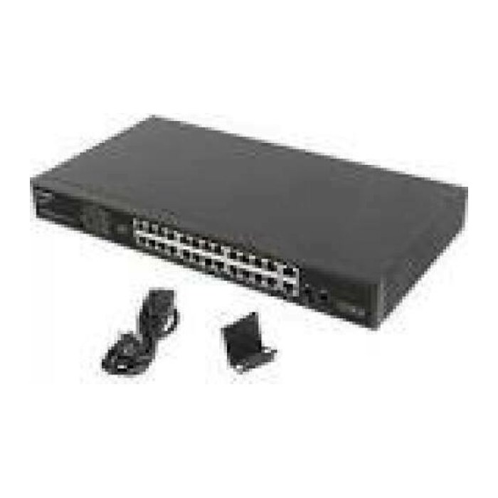 LANBERG Switch 24-Port 100MB PoE+/2x Combo Rack 19" 360W V2