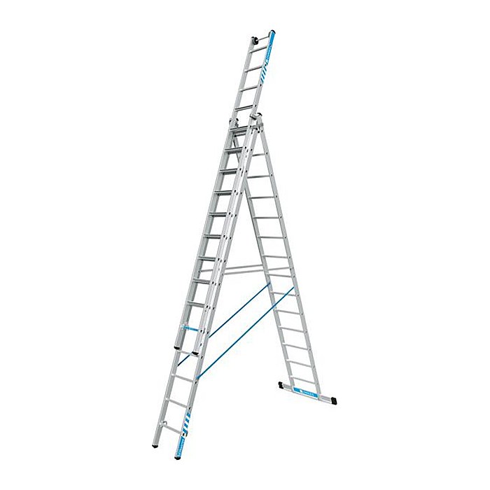 ZARGES Vielzweckleiter Skymaster Plus X silber 3x 14 Sprossen, H: 973,0 cm