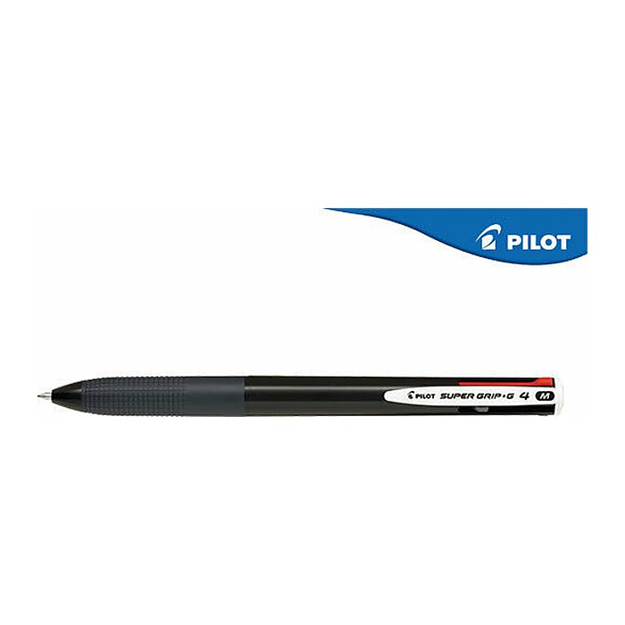 PILOT 4-Farben-Kugelschreiber Super Grip-G4 schwarz, Schreibfarbe: schwarz, blau, rot, grün, 1 St.