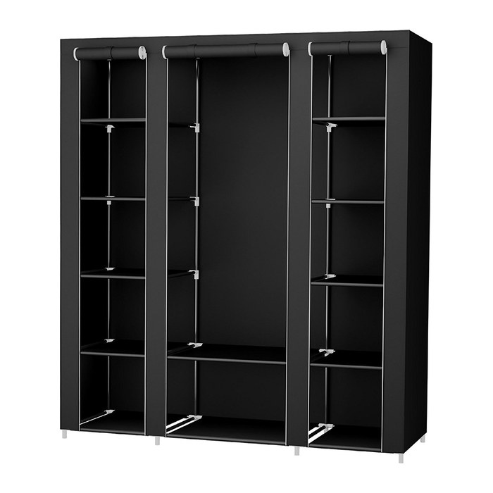 SONGMICS Stoffschrank, LSF03H schwarz 150,0 x 45,0 x 175,0 cm, 1 St.