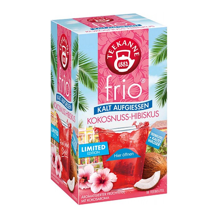 TEEKANNE frio Kokosnuss-Hibiskus Tee 18 Portionen