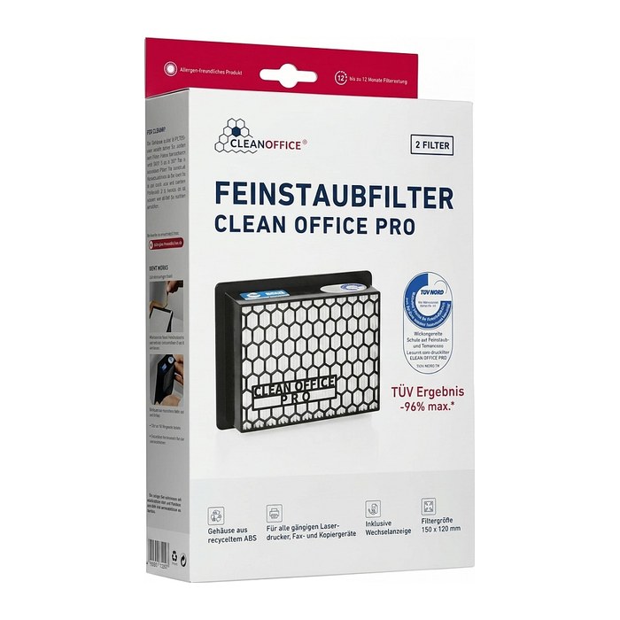 CLEAN OFFICE® Feinstaubfilter Pro Größe 15,0 x 12,0 cm, 2 St.