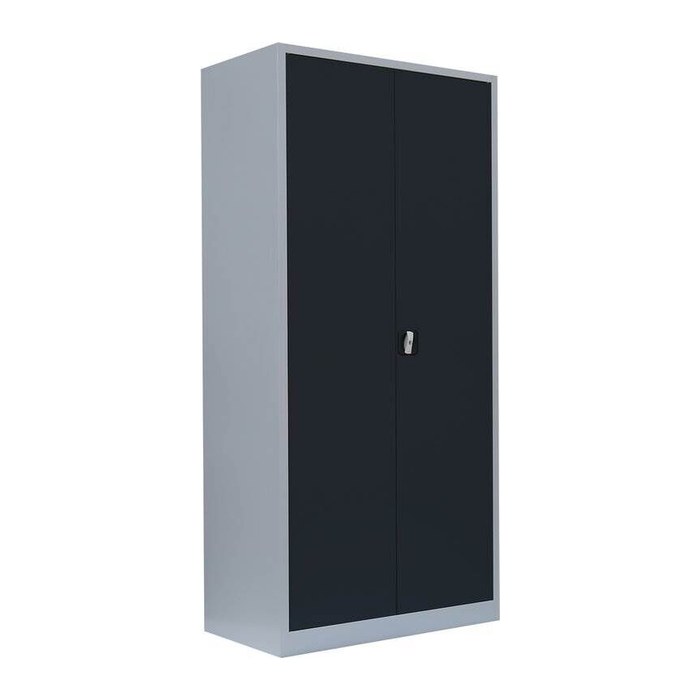 LÜLLMANN Stahlschrank 530348 anthrazit, lichtgrau 4 Fachböden 92,5 x 42,2 x 195,0 cm, aufgebaut, 1 St.