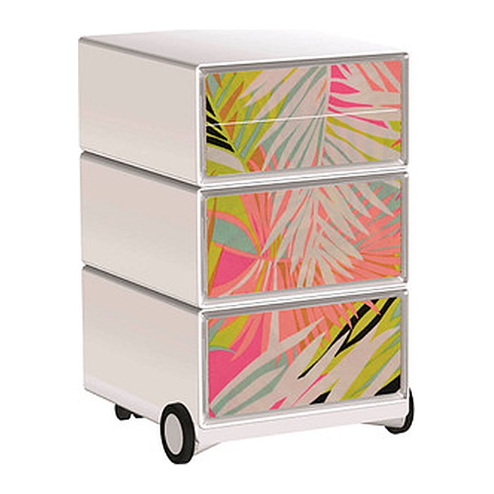 PAPERFLOW easyBox Colour Rollcontainer weiß, bunt 61627 4 Auszüge 39,0 x 43,6 x 64,2 cm