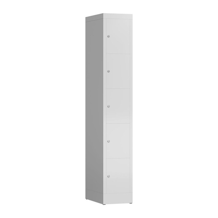 ClassiX Schließfachschrank lichtgrau X-520510, 5 Schließfächer 31,0 x 50,0 x 180,0 cm