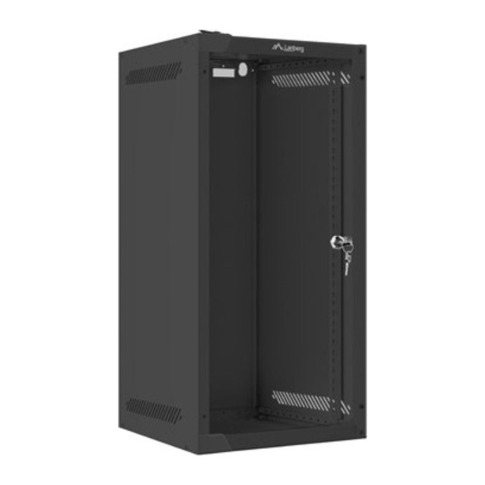 LANBERG 10" 12U 280x310 Wandgehäuse Glastür (FlatPack) sw