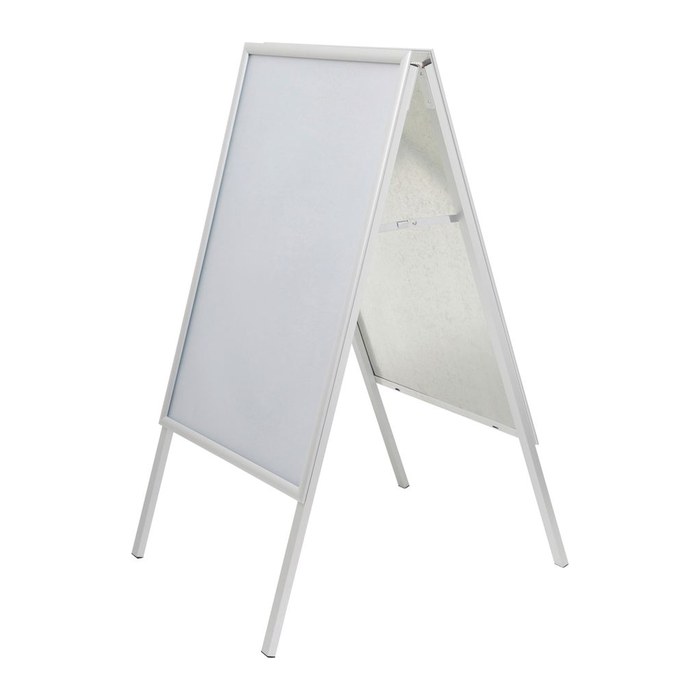 MAUL Kundenstopper MAULpublic silber DIN A1 2 Fächer 75,6 x 62,4 x 111,5 cm, 1 St.