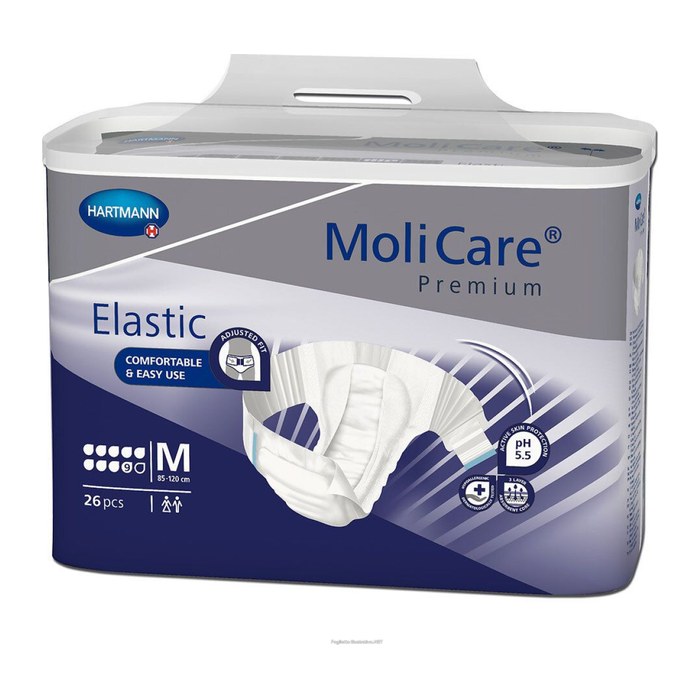 HARTMANN Inkontinenzhosen MoliCare® premium Elastic 9, M unisex für sehr schwere Inkontinenz, 26 St.