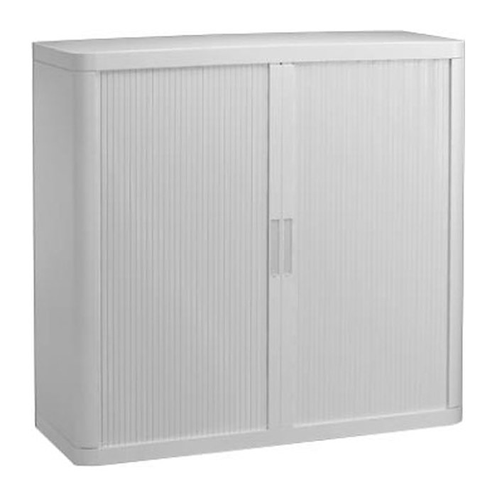 PAPERFLOW easyOffice Rollladenschrank weiß ohne Fachböden 110,0 x 41,5 x 104,0 cm