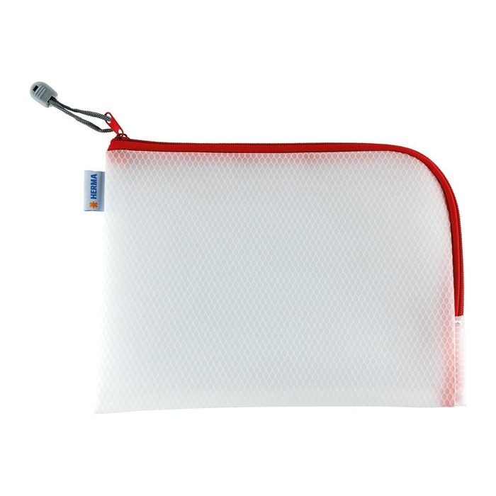 HERMA Reißverschlussbeutel DIN A5 transparent/rot, 1 St.