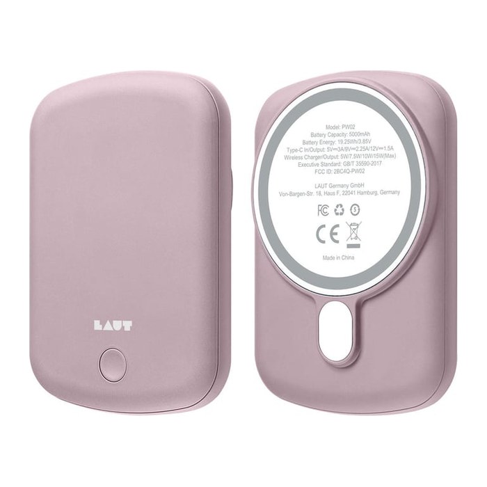 LAUT POWER CHARGE HANDY Pink Powerbank comp.e with MagSafe
