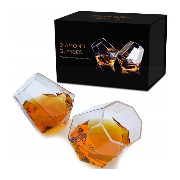 Mad Monkey - Whiskeygläser "Diamond" (2er Set) transparent