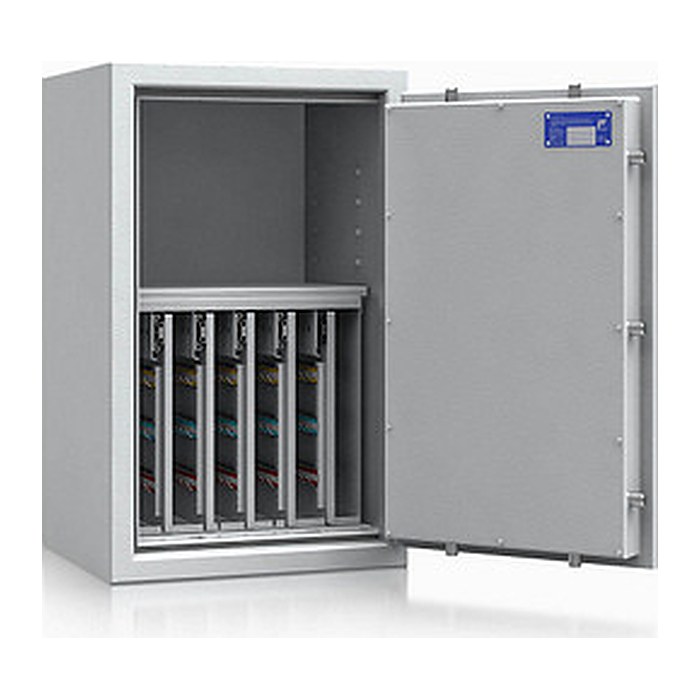 ISS safe4key Schlüsseltresor lichtgrau mit 280 Haken, Doppelbartschloss, 50,0 x 42,0 x 80,0 cm, 1 St.